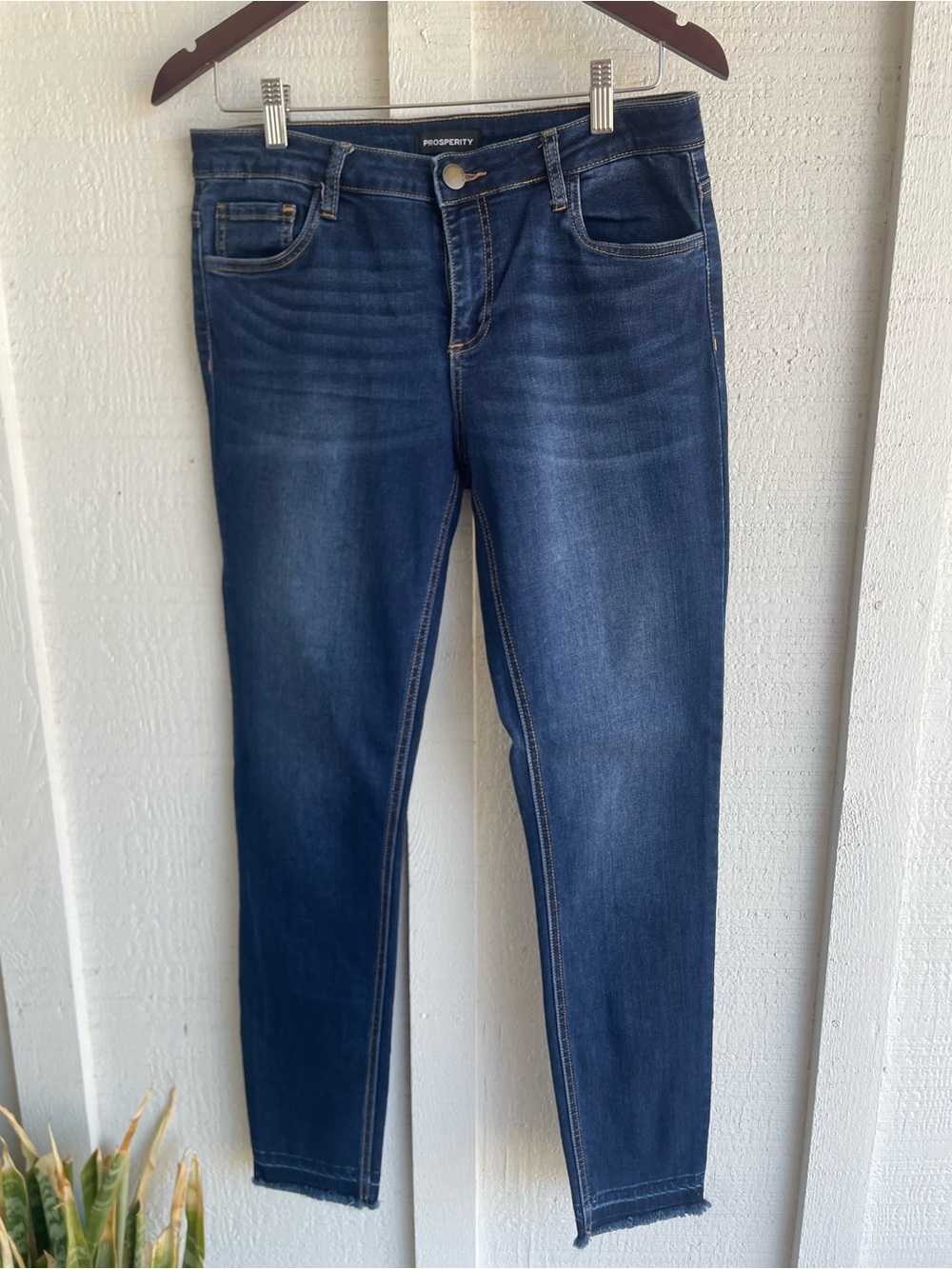 PROSPERITY Women's Dark Blue Skinny Jeans